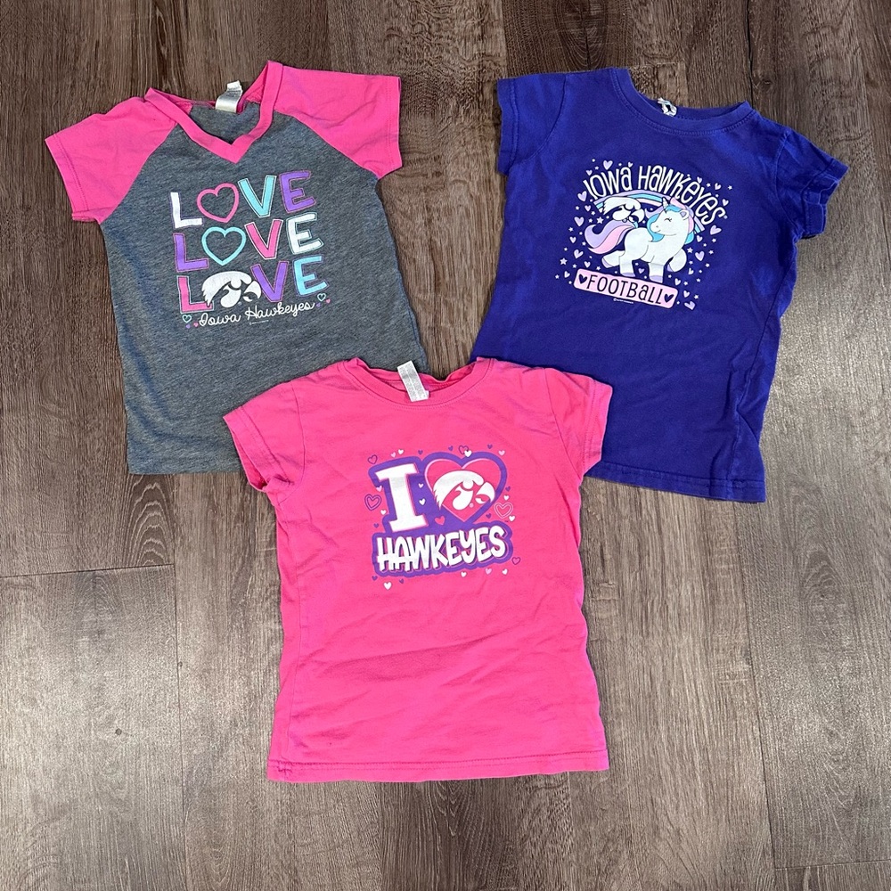 Iowa Hawkeyes Kids T-Shirts - Pink and Purple
